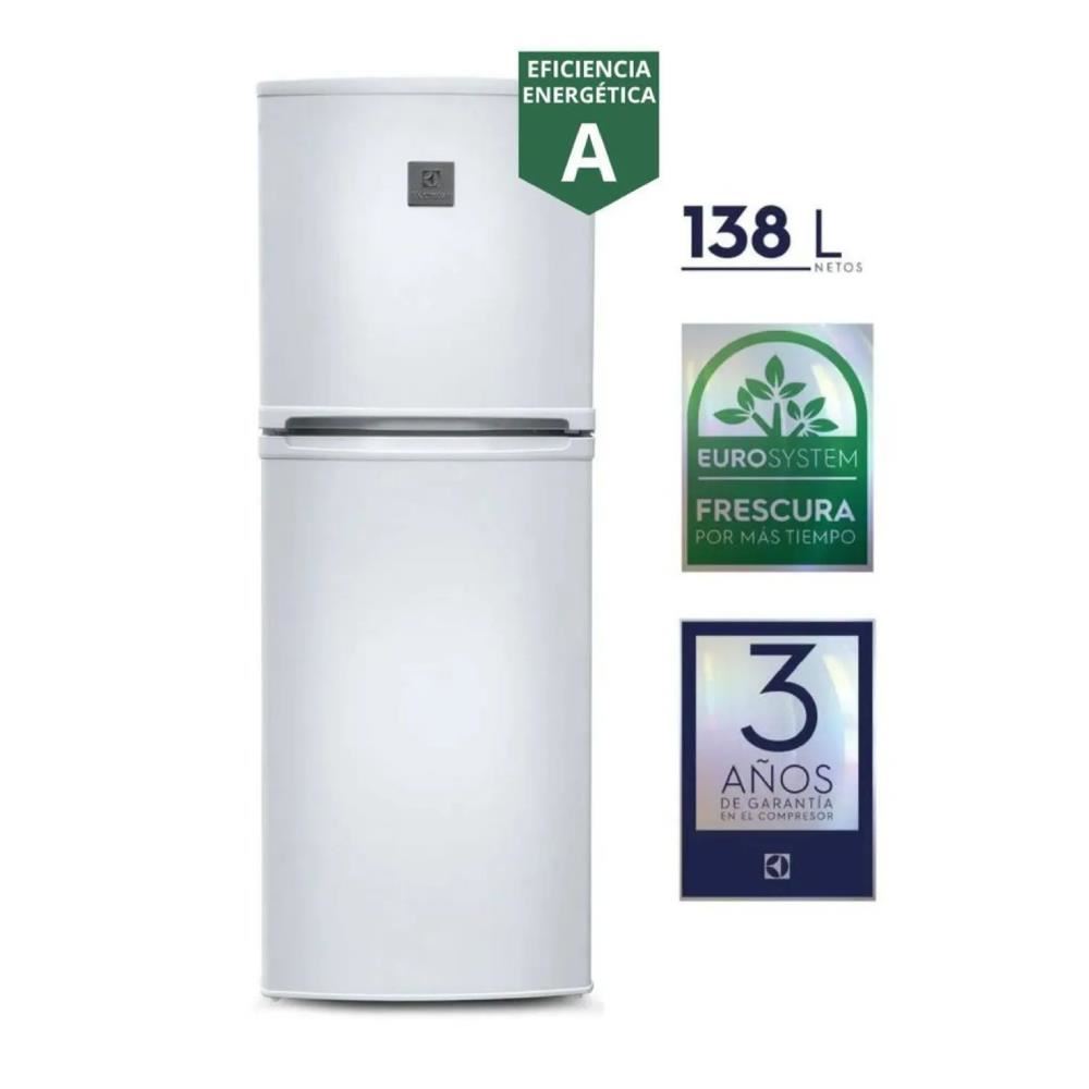 Refrigeradora Electrolux ERT18G2HNW 138 L Top Freezer – Blanco, Compacta, Eficiente